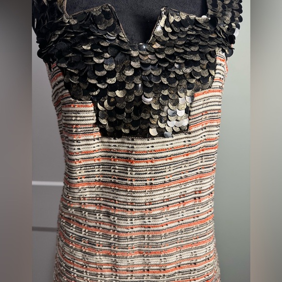 Milly of New York Multicolor Sequin striped sheath mini dress - Picture 2 of 12